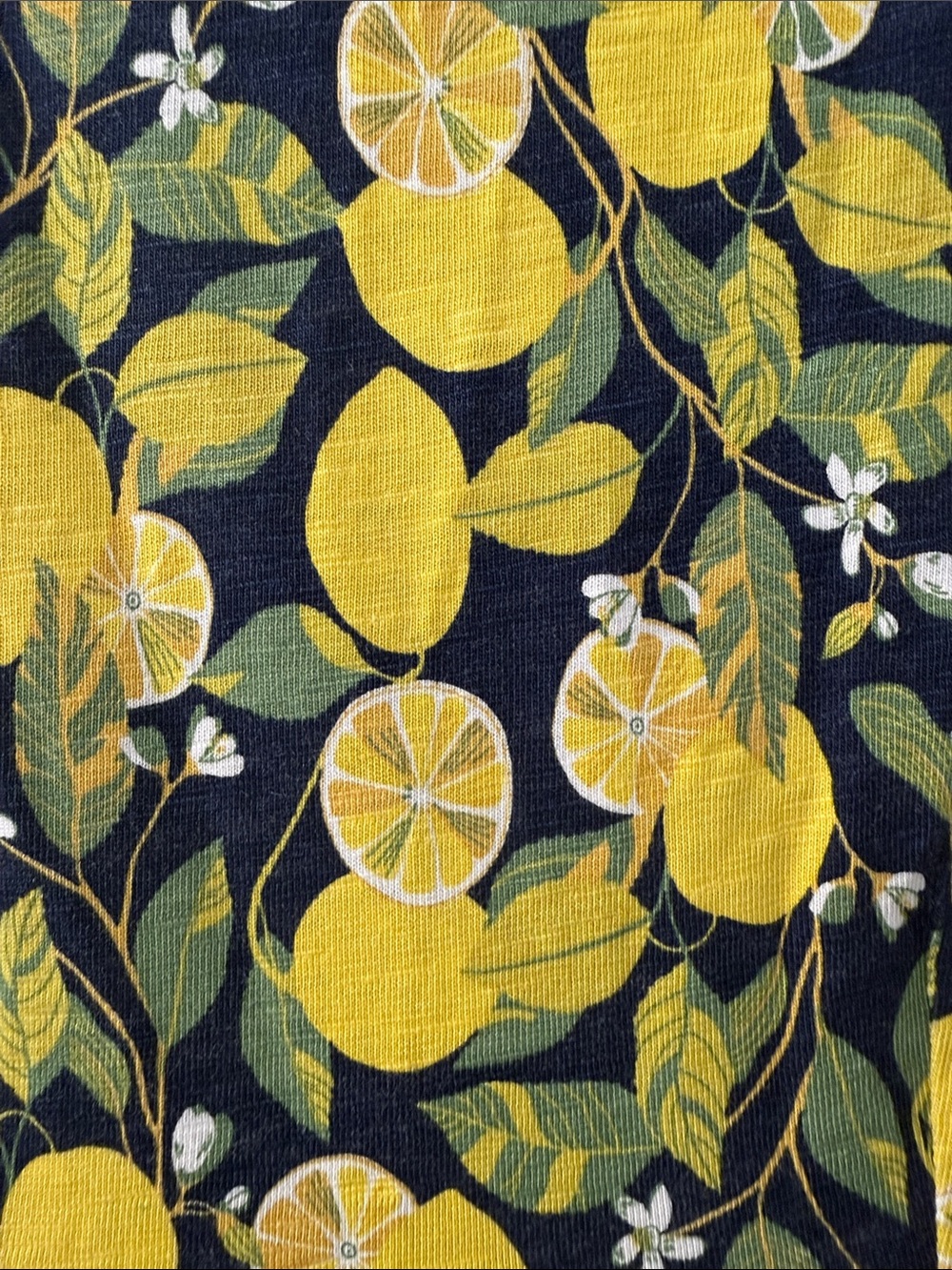 Boden Jersey Dress in Navy and Yellow Lemon Print - Picture 4 of 10